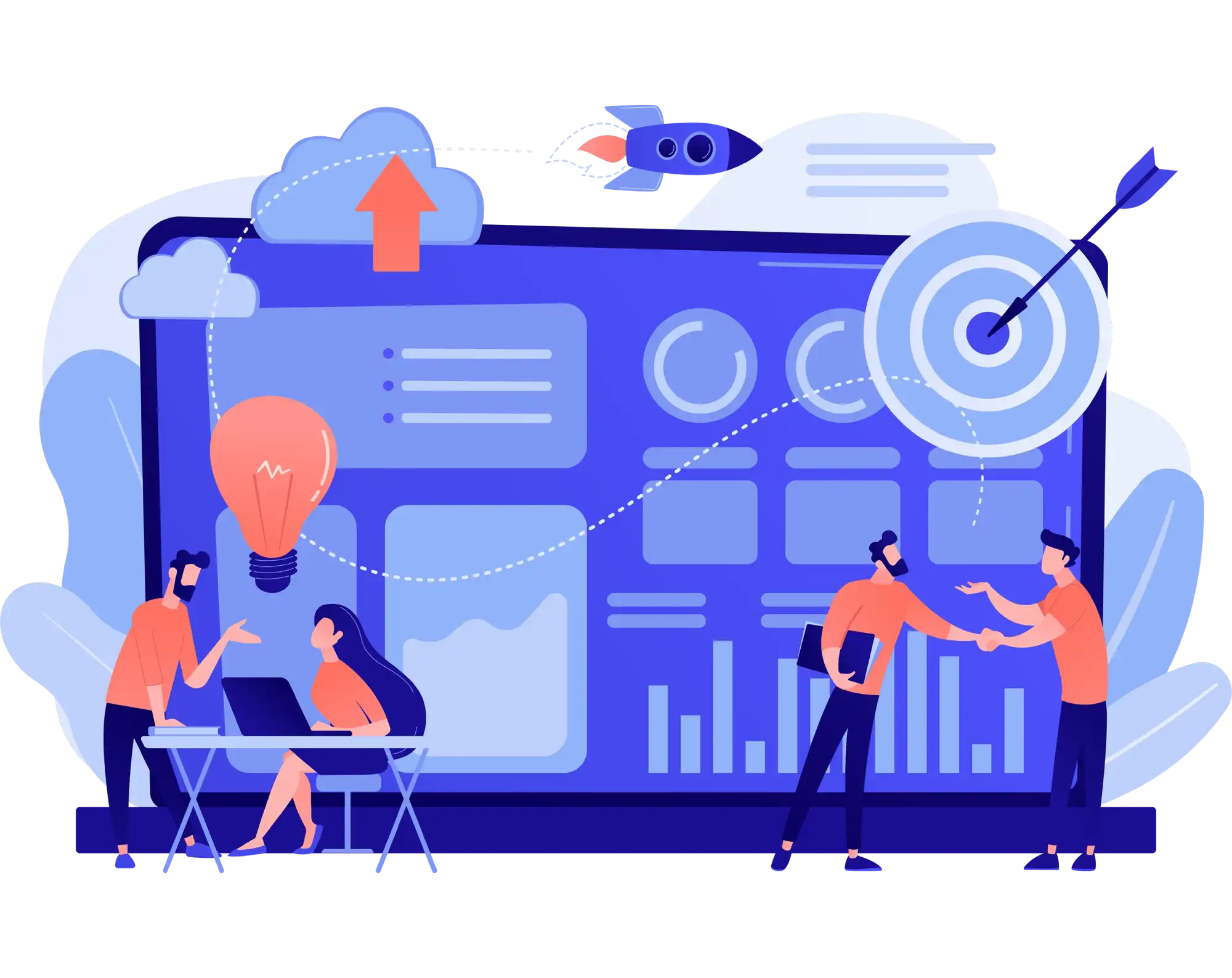 Performance marketing dashboard illustration